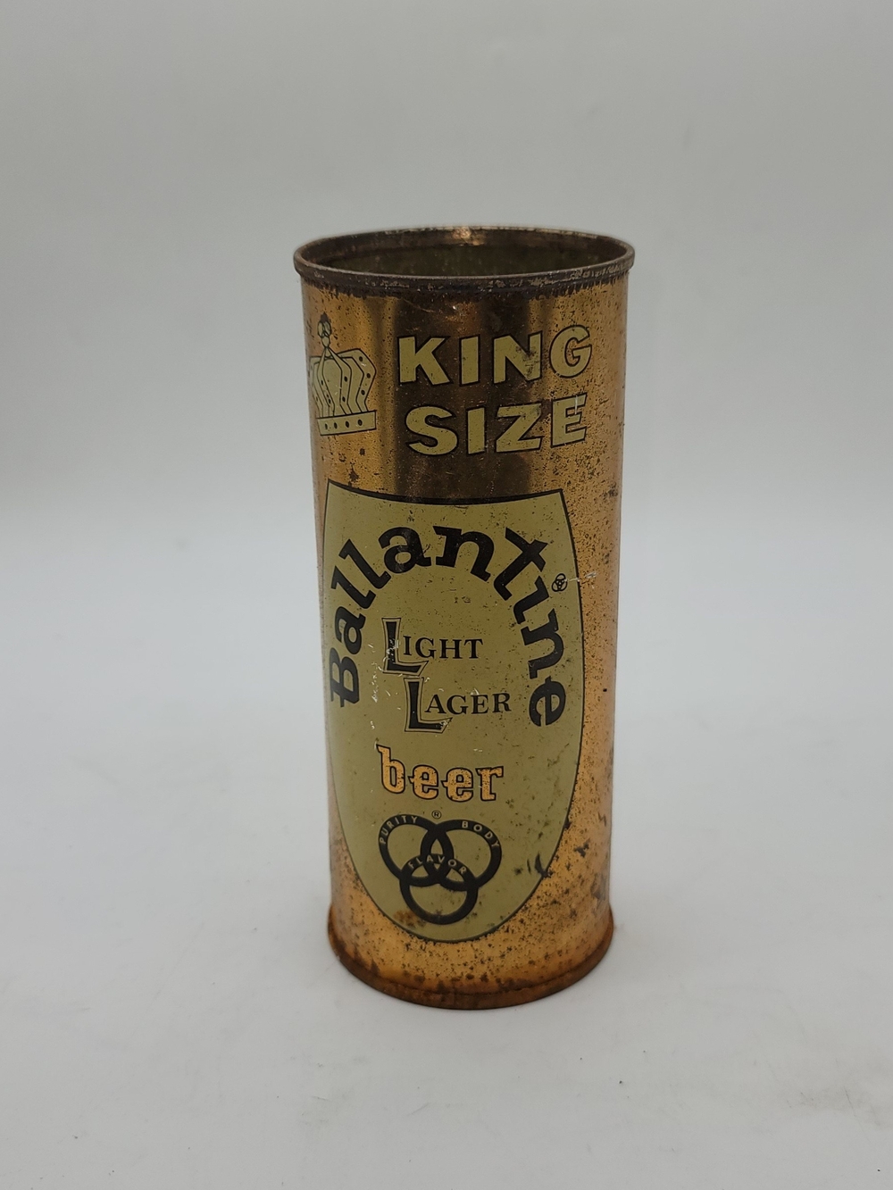 BALLANTINE LIGHT LAGER BEER 1950s-60s 16 oz. Flat Top - Newark, New Jersey